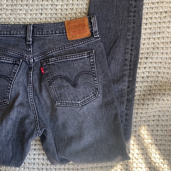501 Levi’s Button-Fly Black Denim W28L28 - Picture 7 of 9